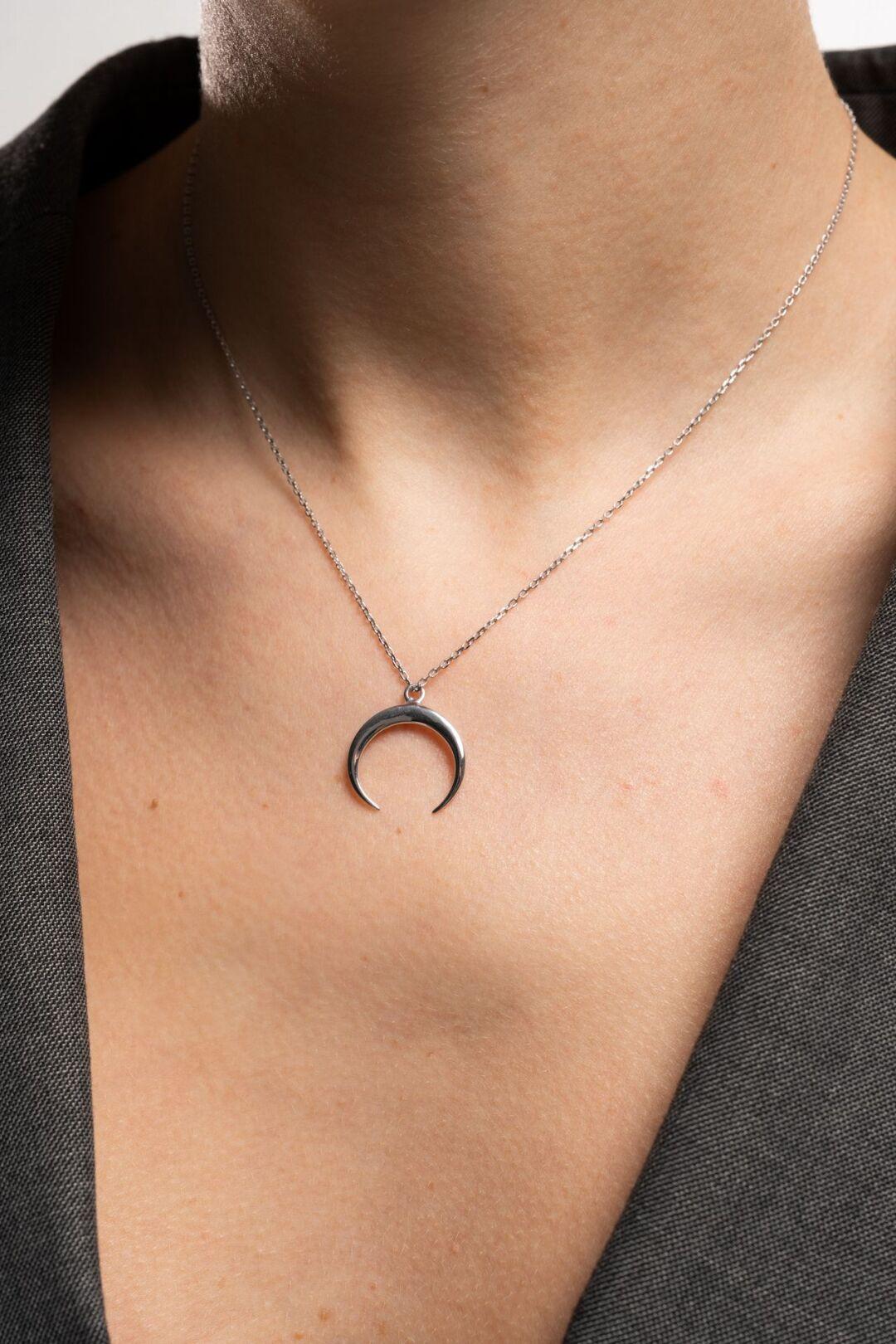 Зображення Срібне кольє "Місяць"