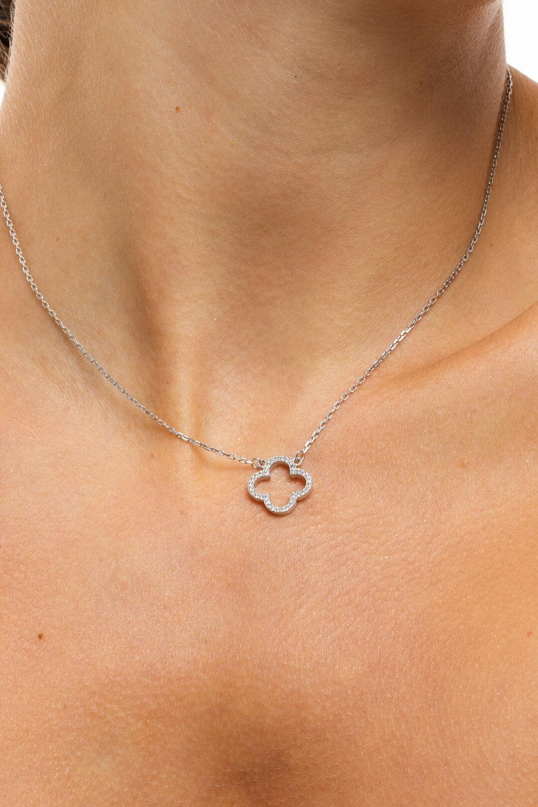 Зображення Колье серебро 925 пробы с фианитами