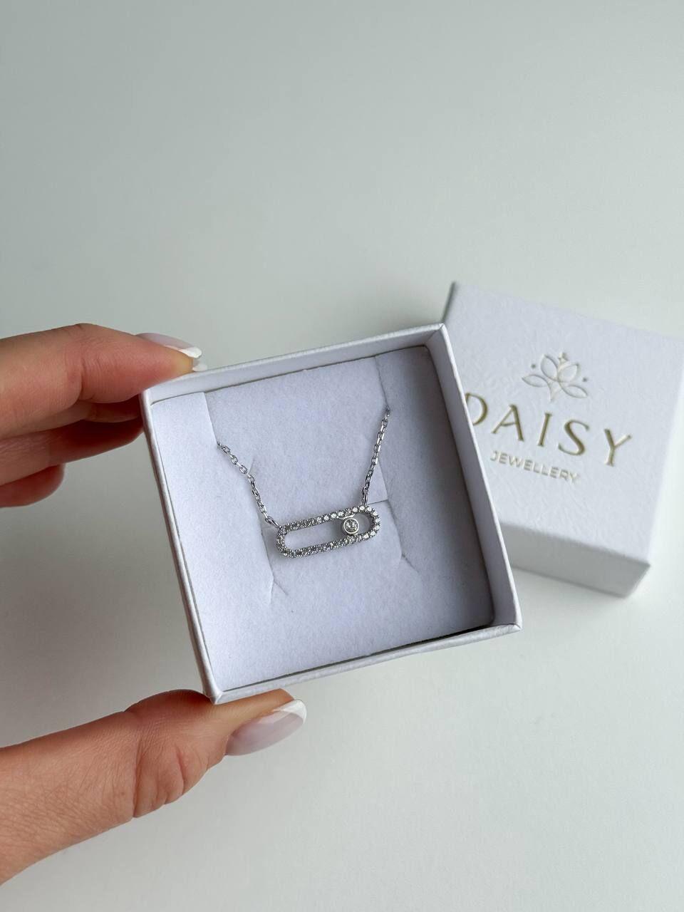 Зображення Жіноче срібне кольє з фіанітами