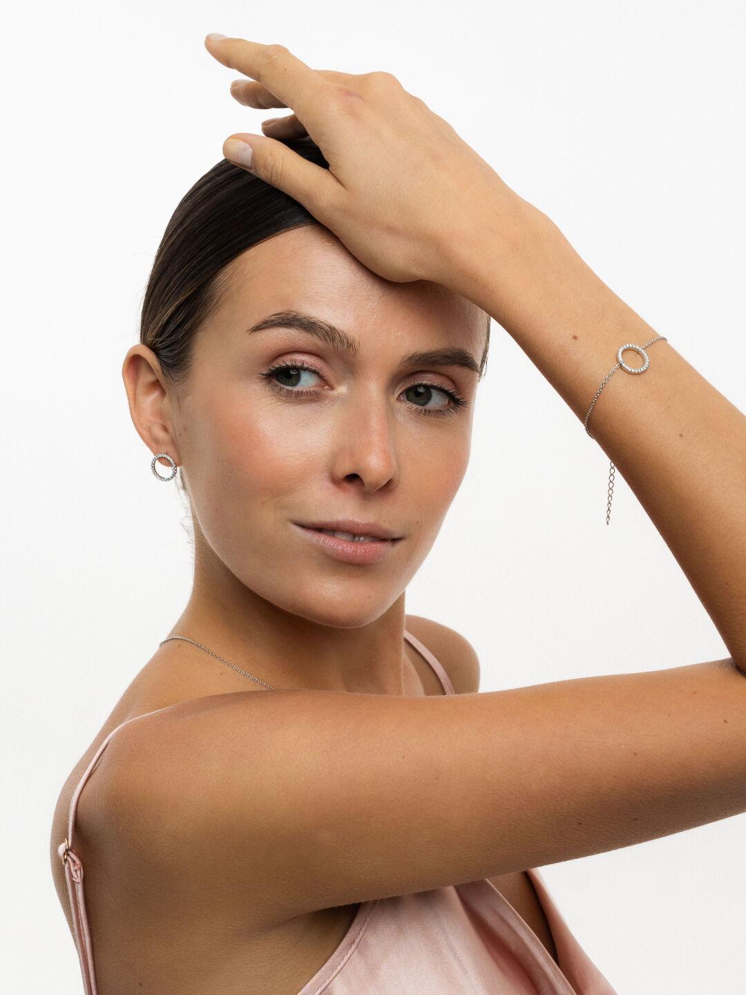 Зображення Жіночий браслет зі срібла 925 проби Коло  при наведенні