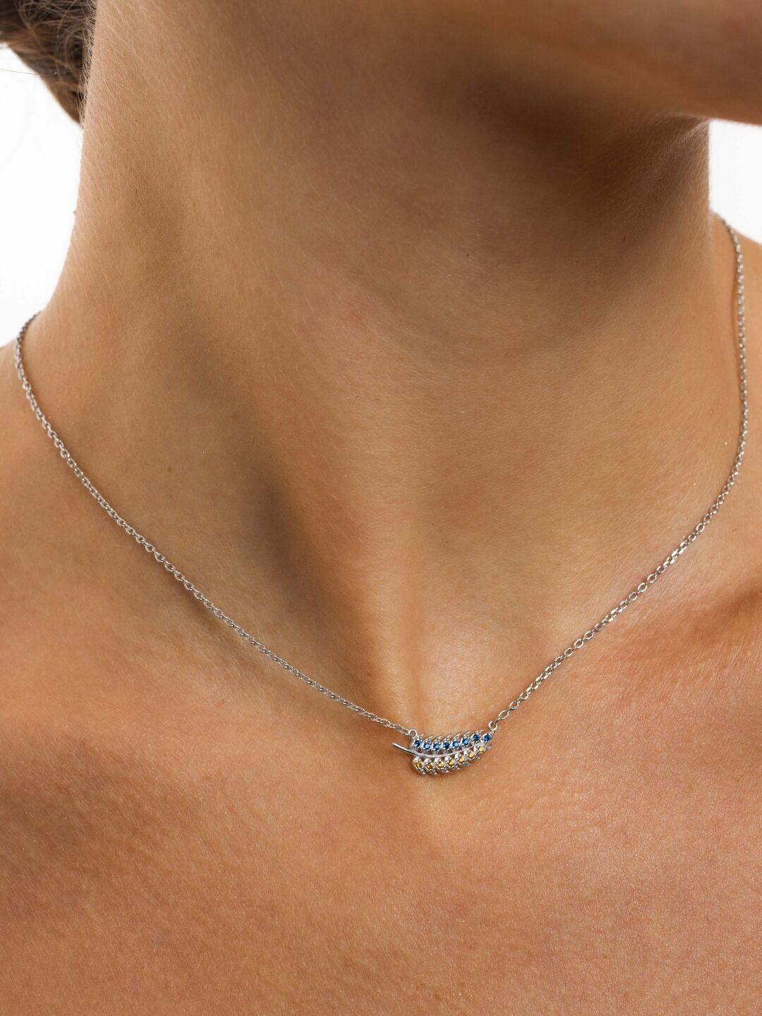 Серебряное колье Патриотическое