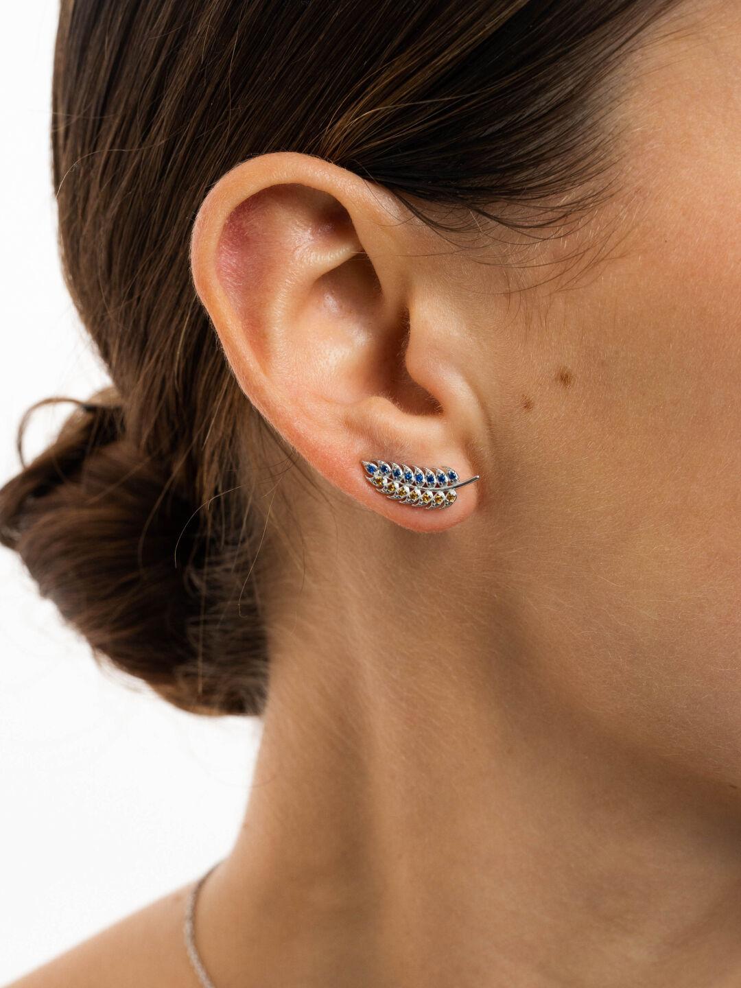 Зображення Срібні сережки Патріотичні 