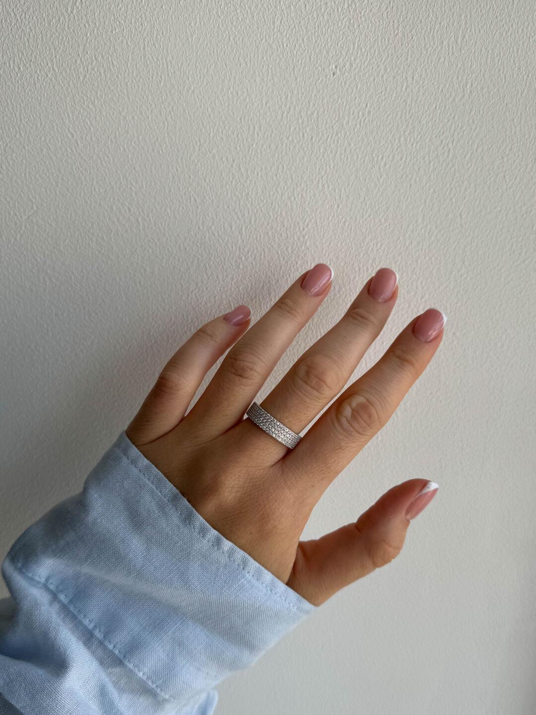 Зображення Срібна каблучка широка ЛК-0076 при наведенні