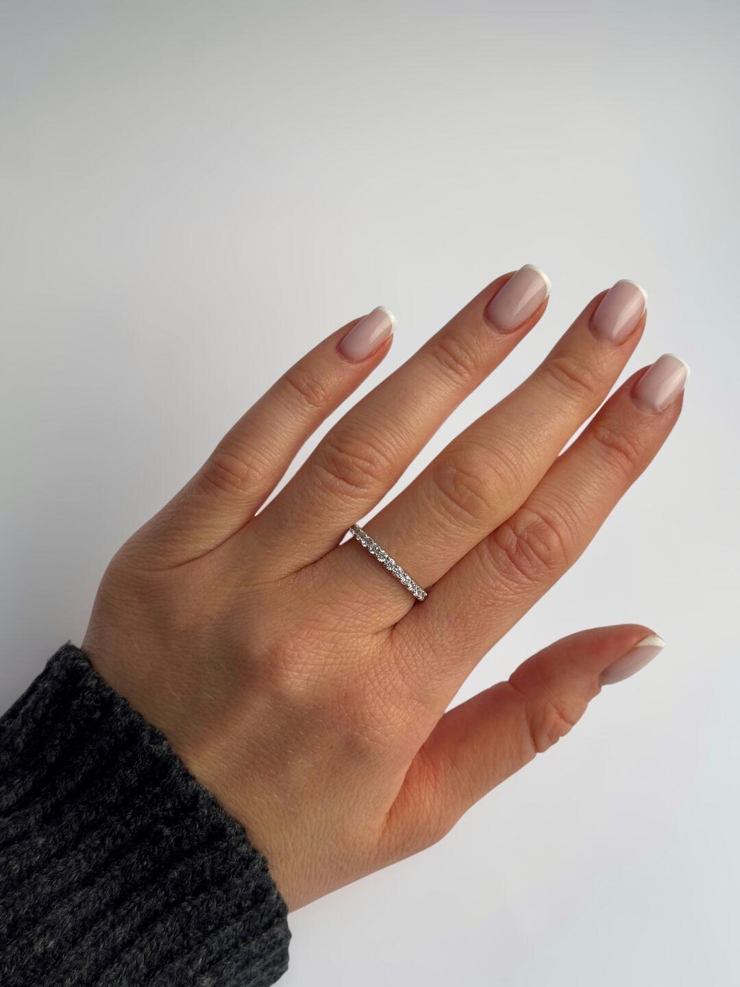 Зображення Срібна каблучка доріжка з родієвим покриттям при наведенні